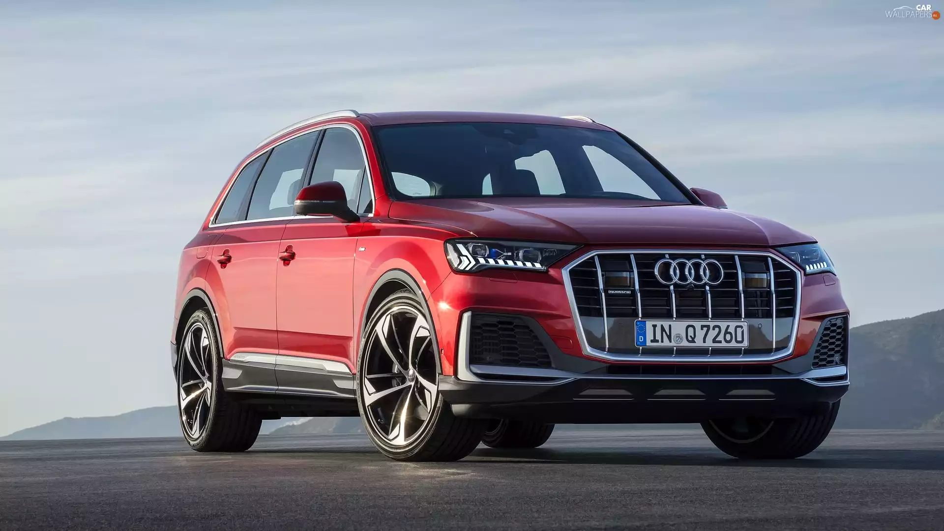 Front, Red, Audi Q7