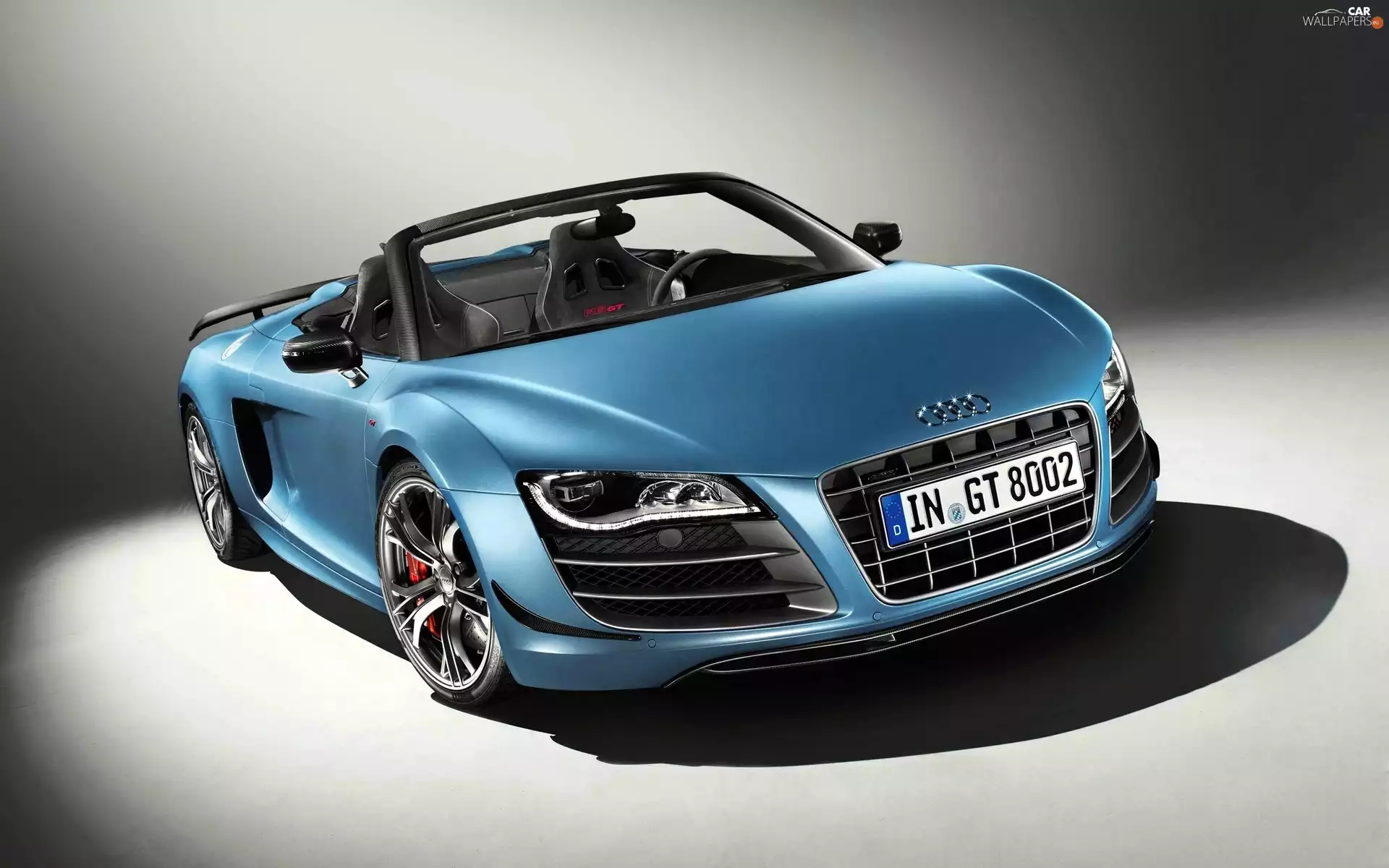 Audi, R8, blue, Cabrio, Automobile