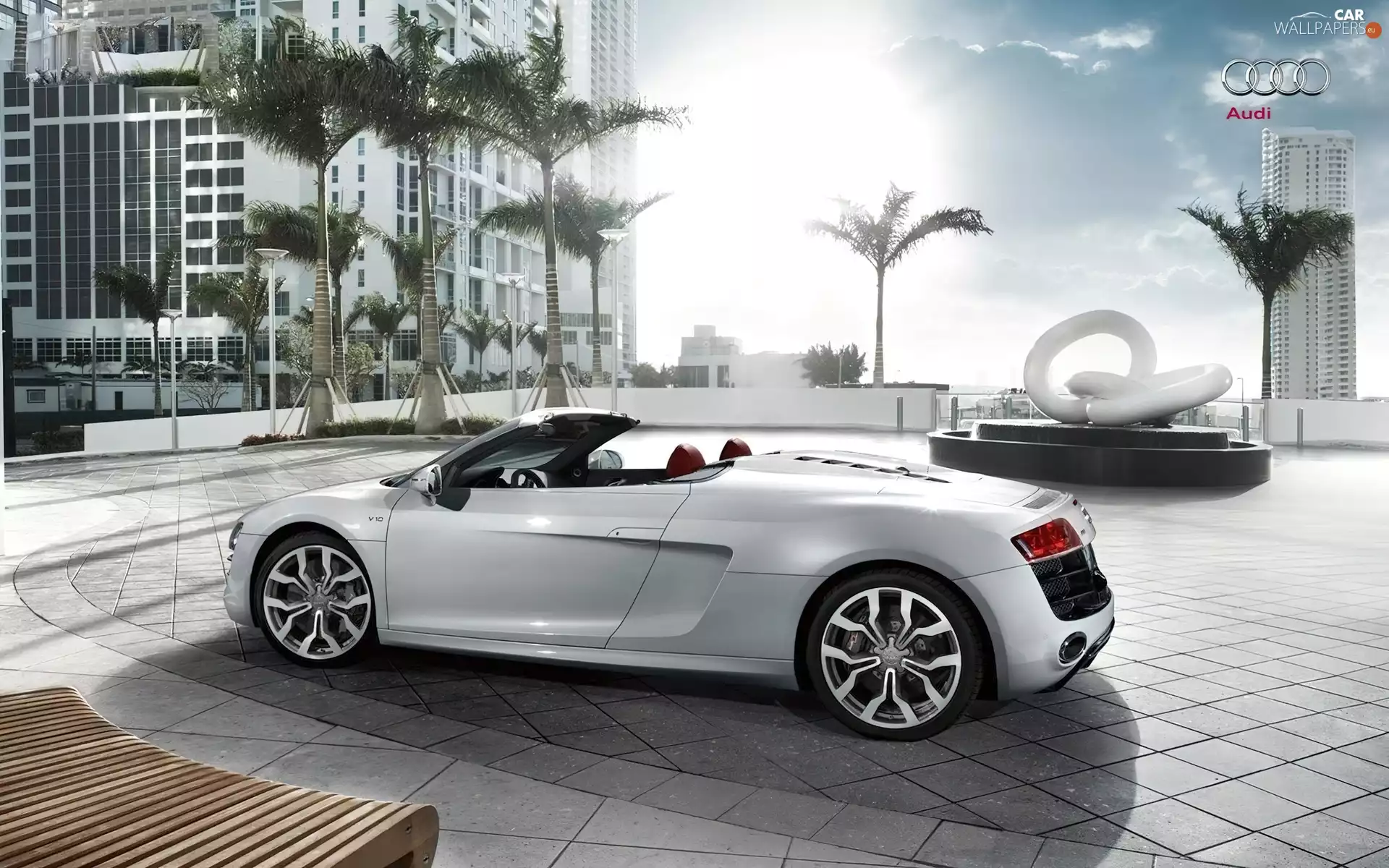 Cabriolet, Silver, Audi R8