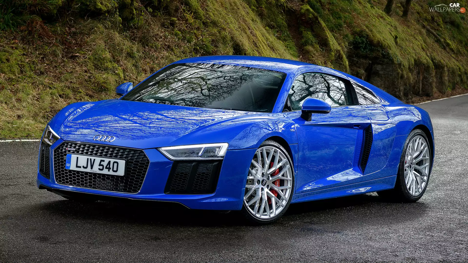 coupe, Blue, Audi R8