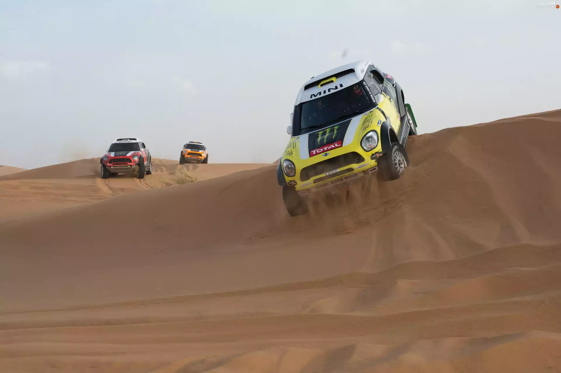 rally, cars, Desert