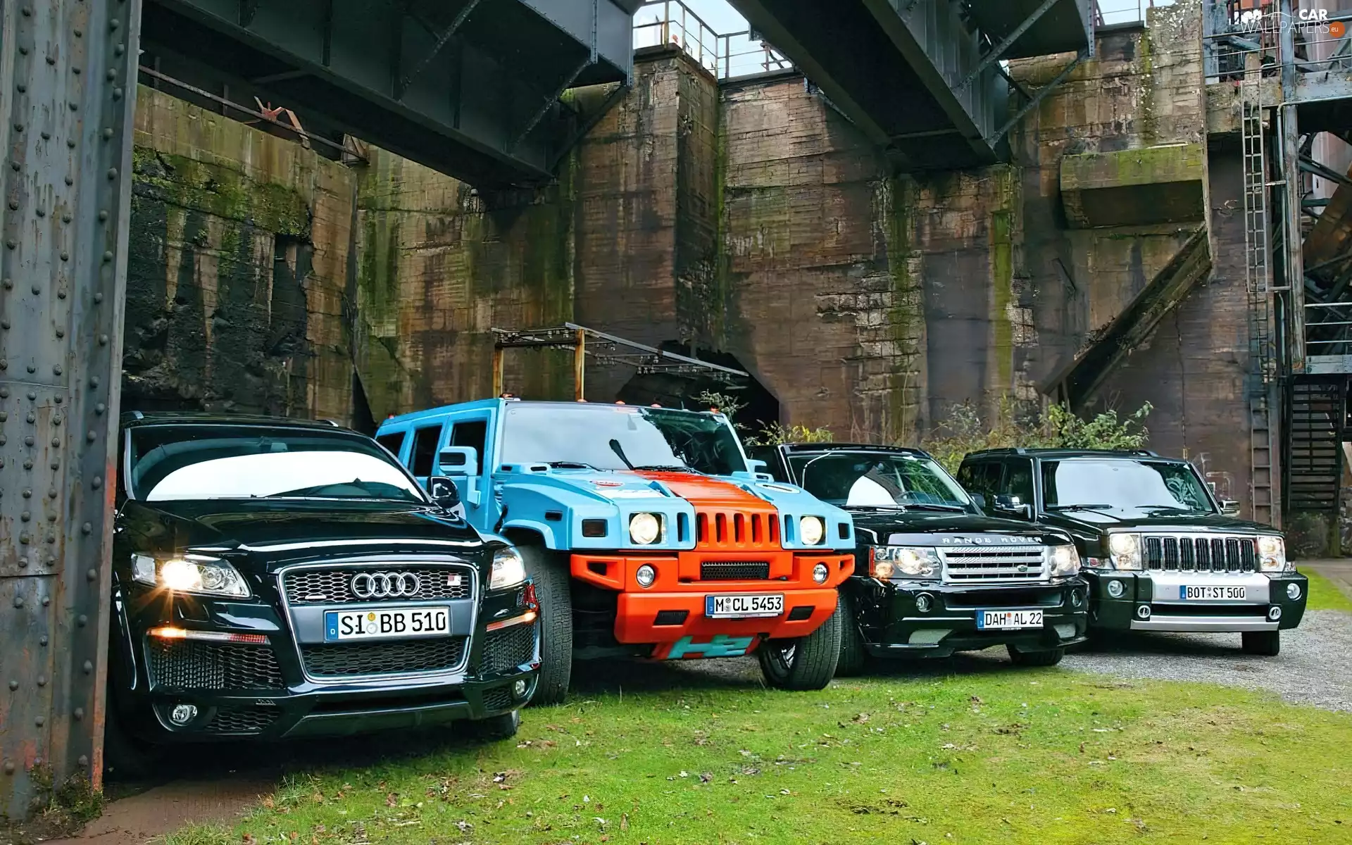 Audi, Range Rover, jeep, hummer