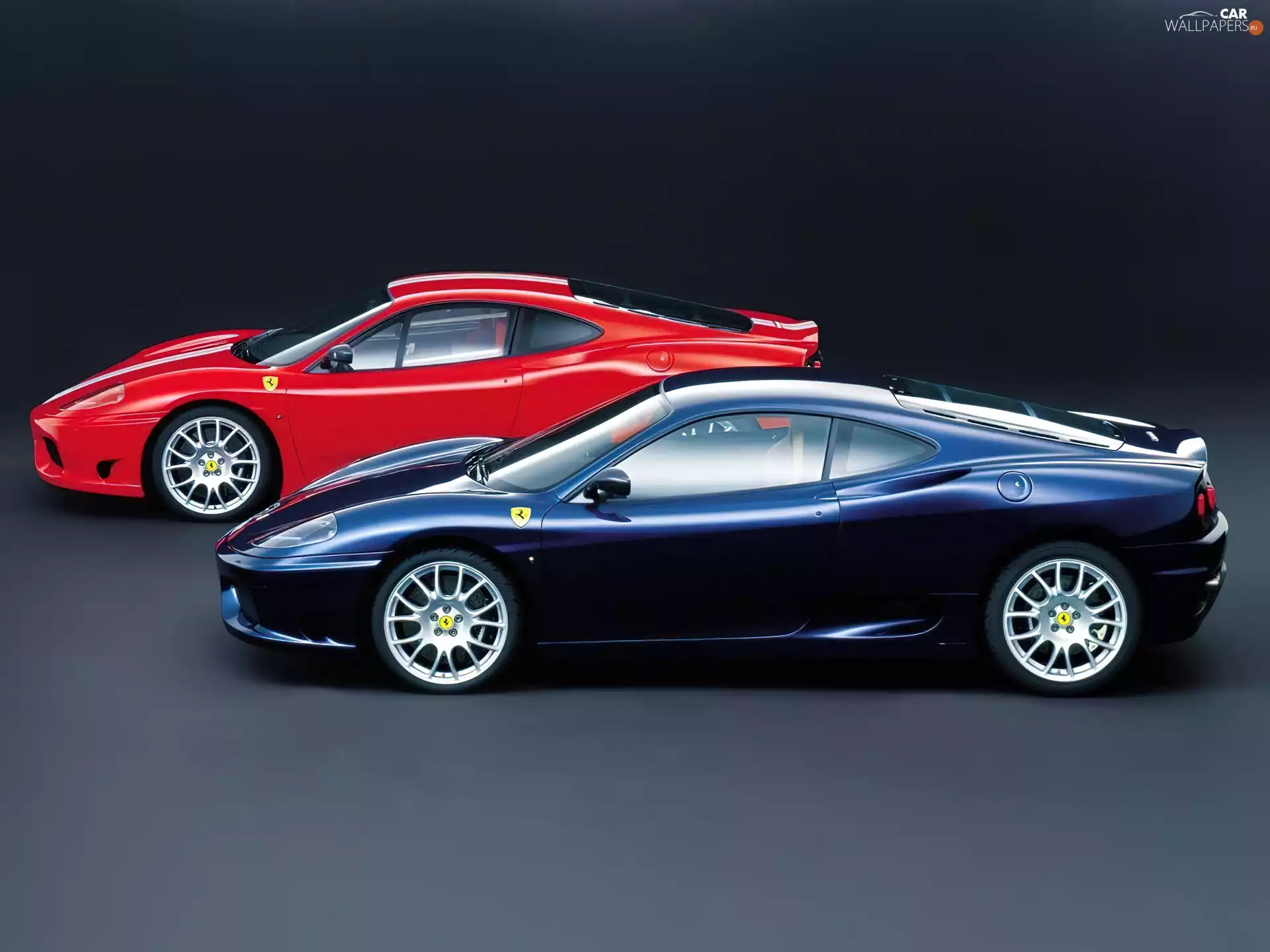 Blue, Ferrari F360, Red
