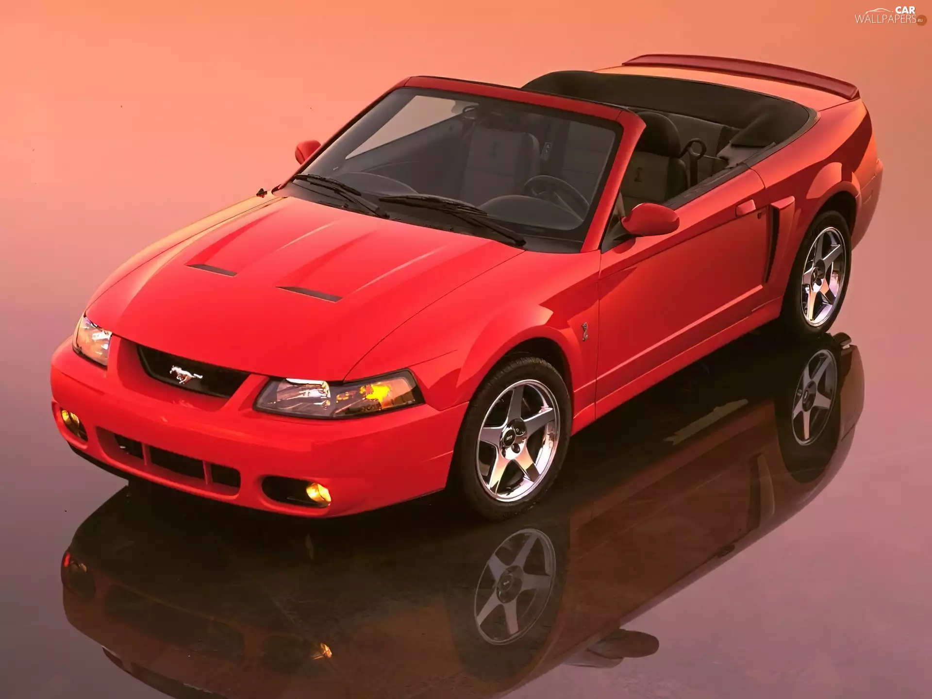 Cabrio, Ford Mustang, Red