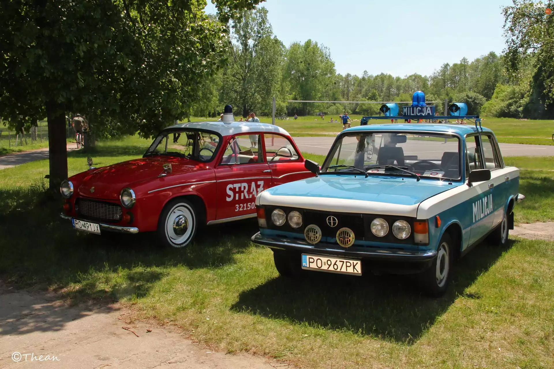 red hot, blue, watch, Fiat 125p, cars, mermaid, militia