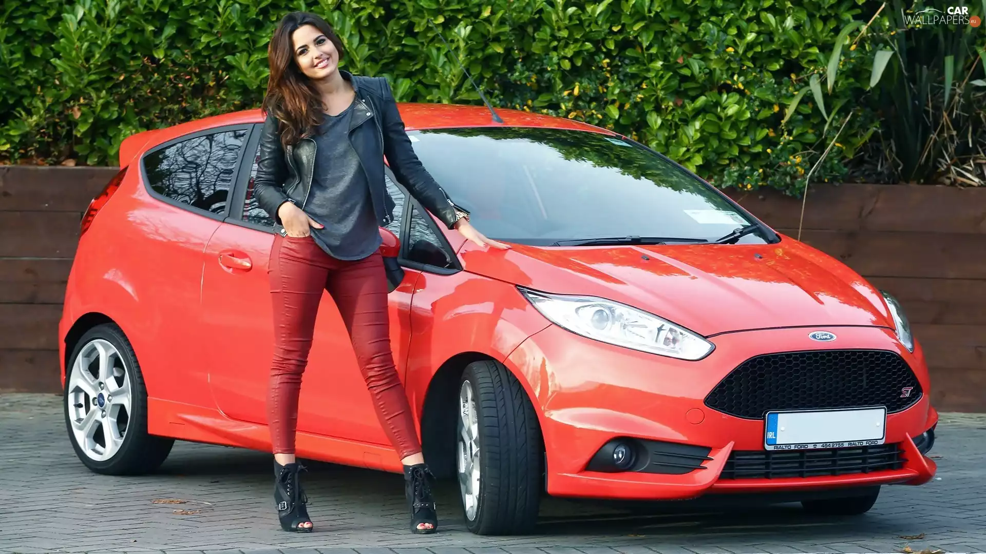 Women, Nadia Forde, Ford Fiesta ST, 2013, Red