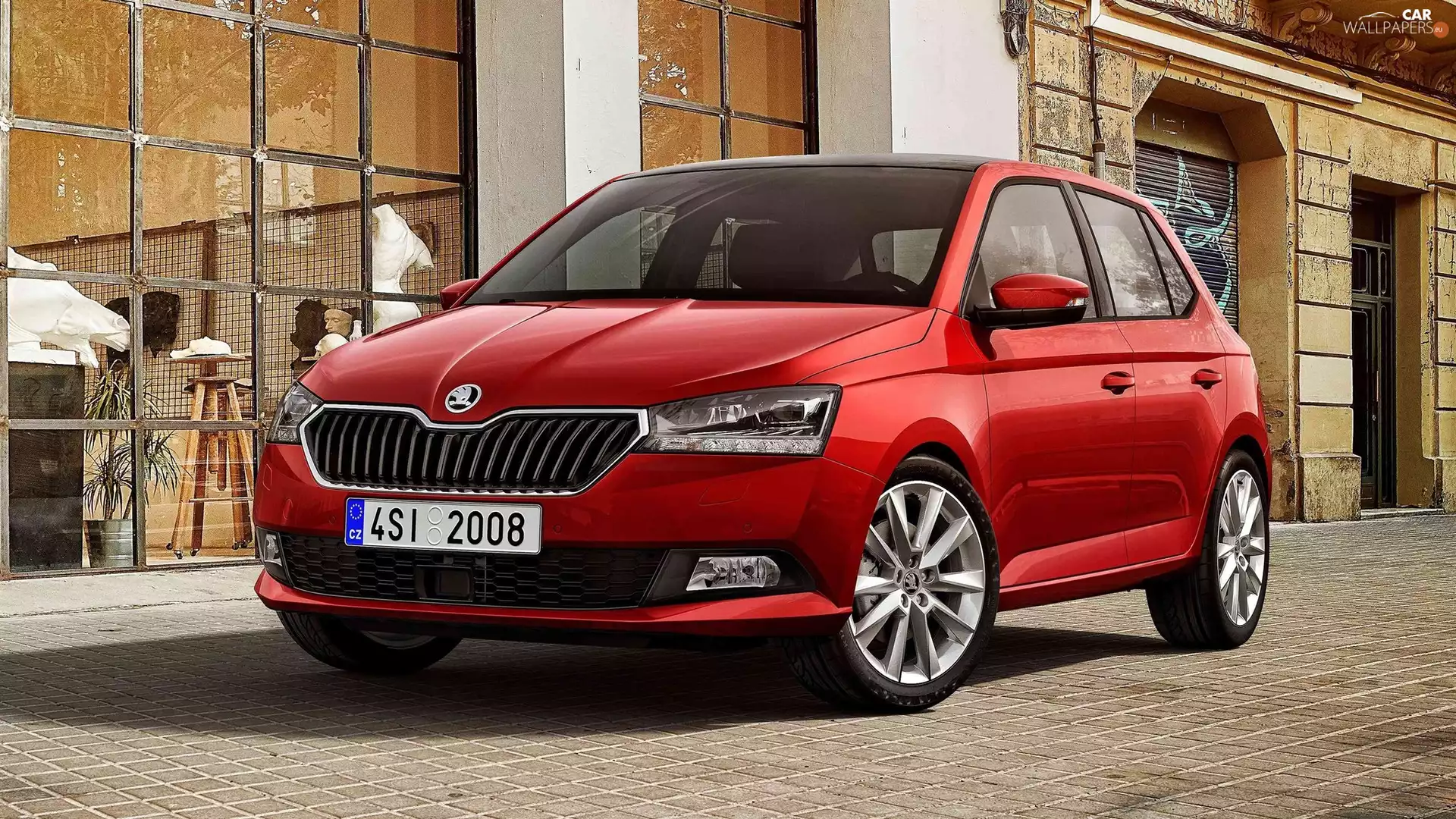 2018, red hot, Skoda Fabia
