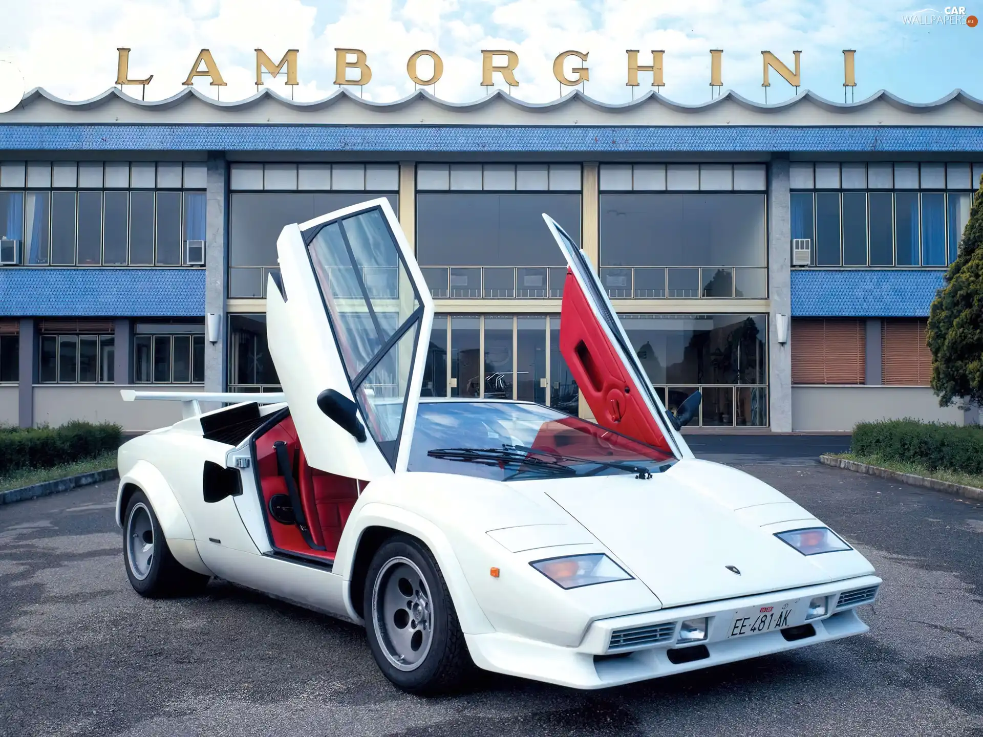 interior, Lamborghini Countach, Red