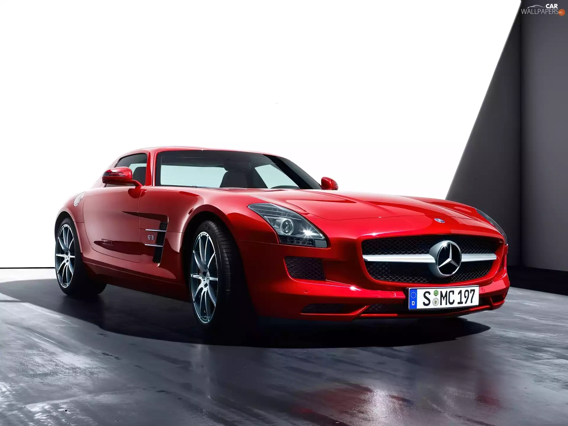 AMG, Red, Mercedes Benz SLS