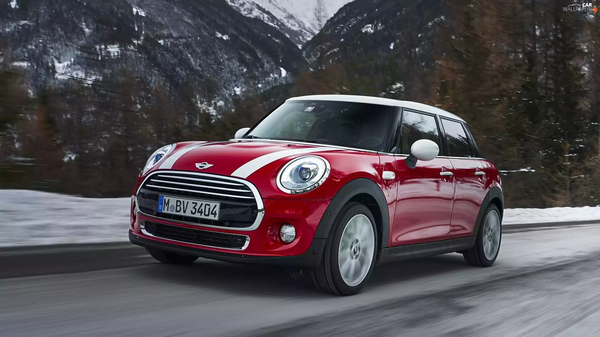Way, Mountains, Mini Cooper D DCT, 2017, Red