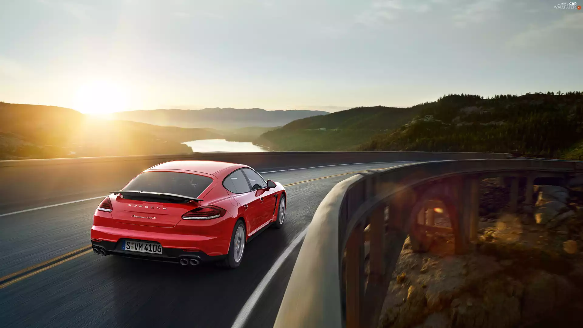 2014, Red, Porsche Panamera GTS