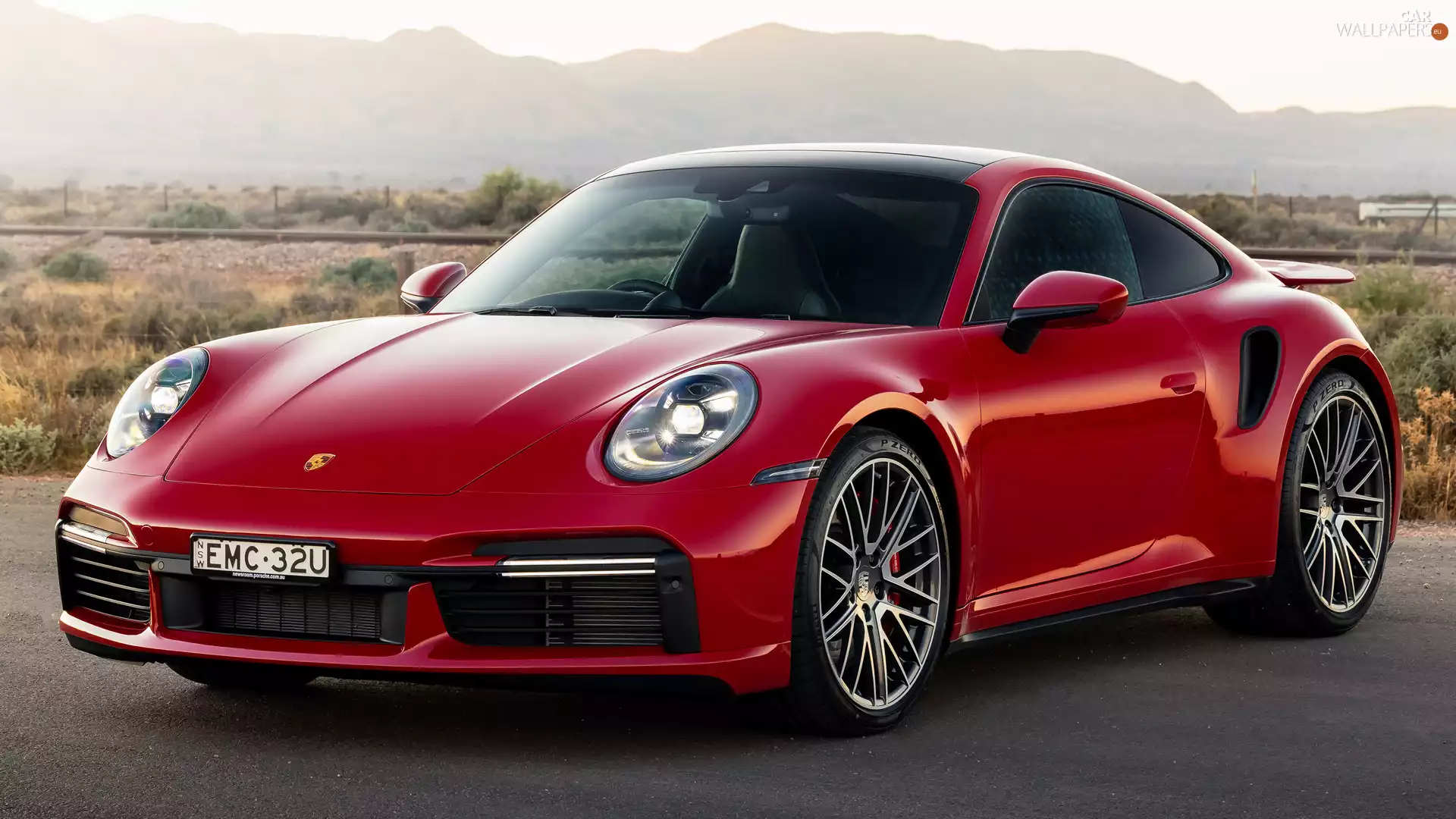 Front, Red, Porsche 911 Turbo