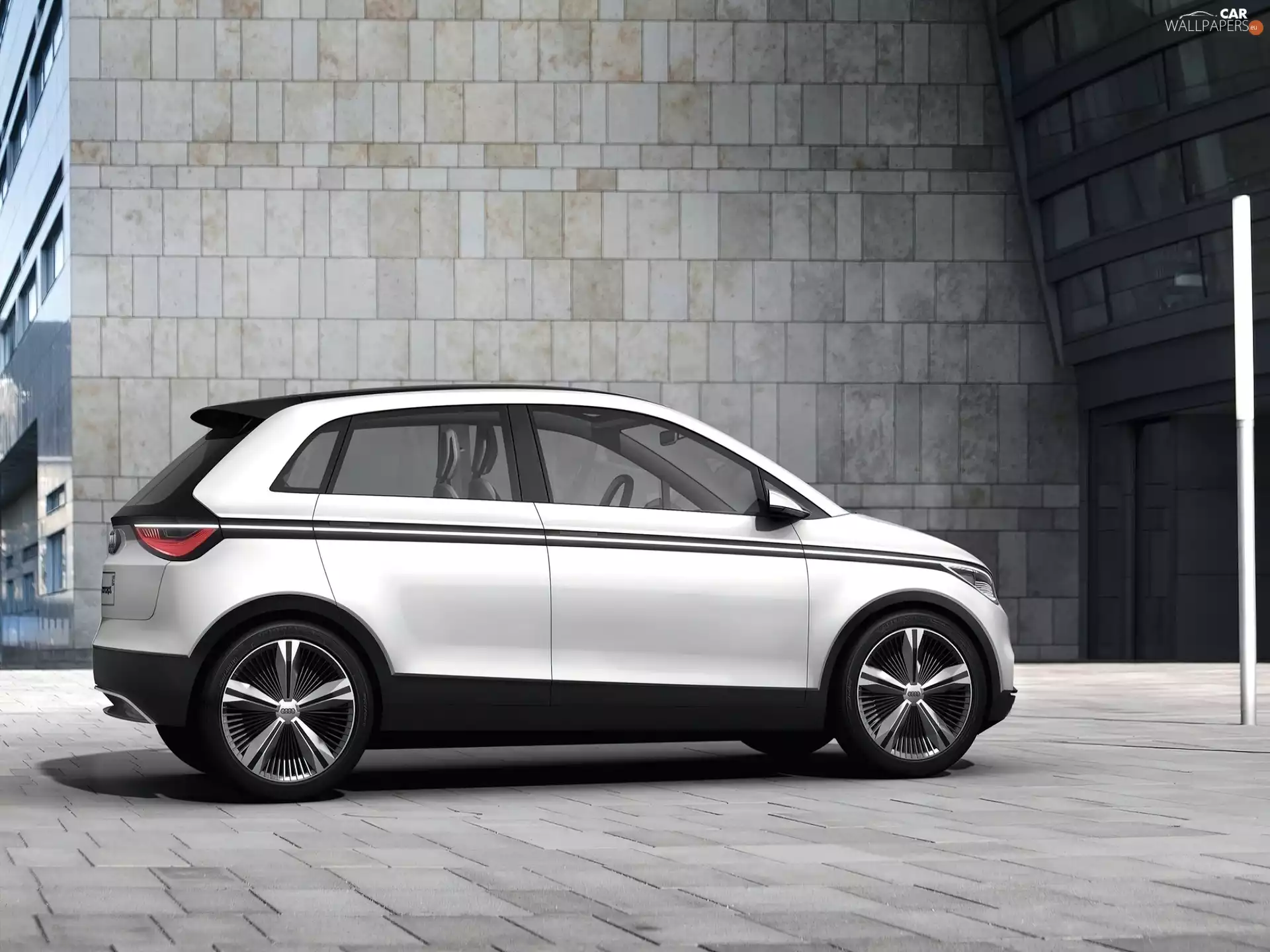 side, Audi A2, right