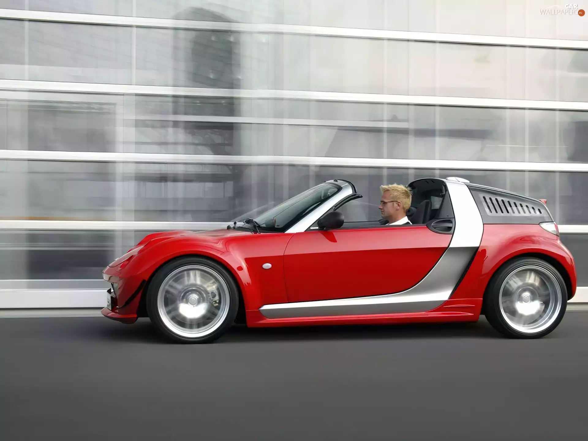 Silver-red, Smart Roadster