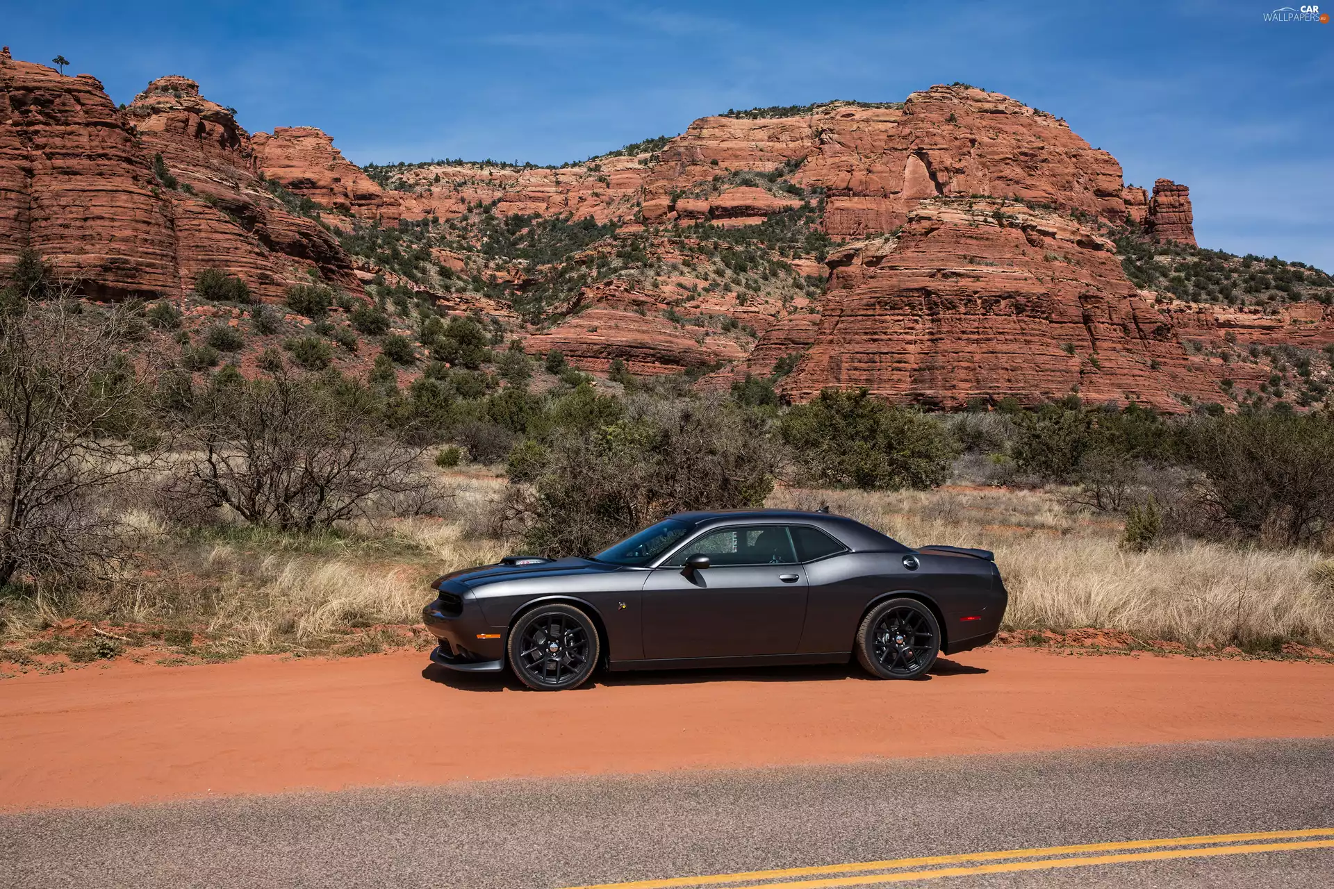 rocks, Dodge Challenger 392 Hemi Scat Pack Shaker, 2017