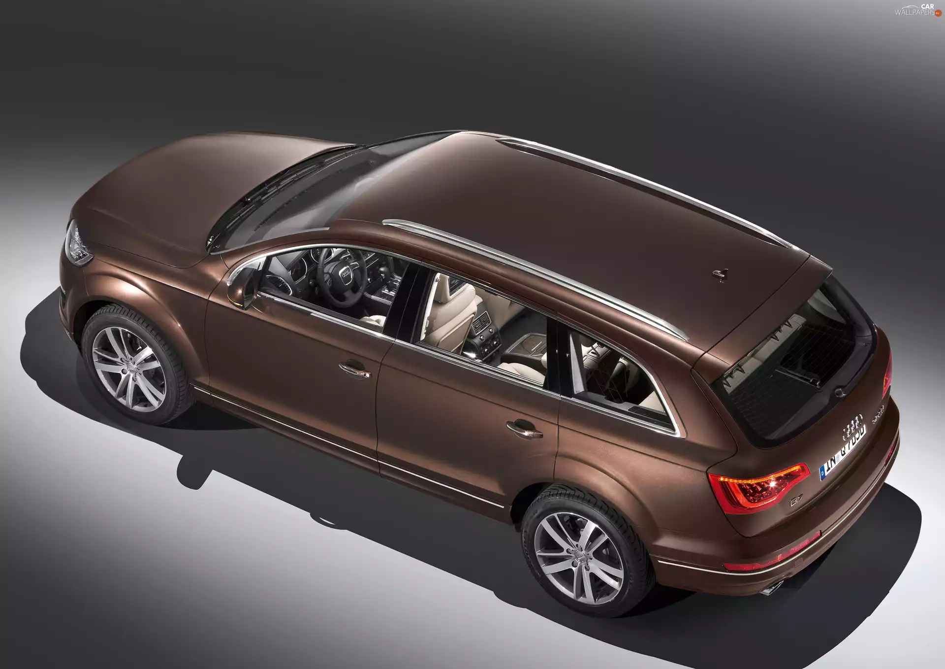 the roof, Audi Q7, aerial