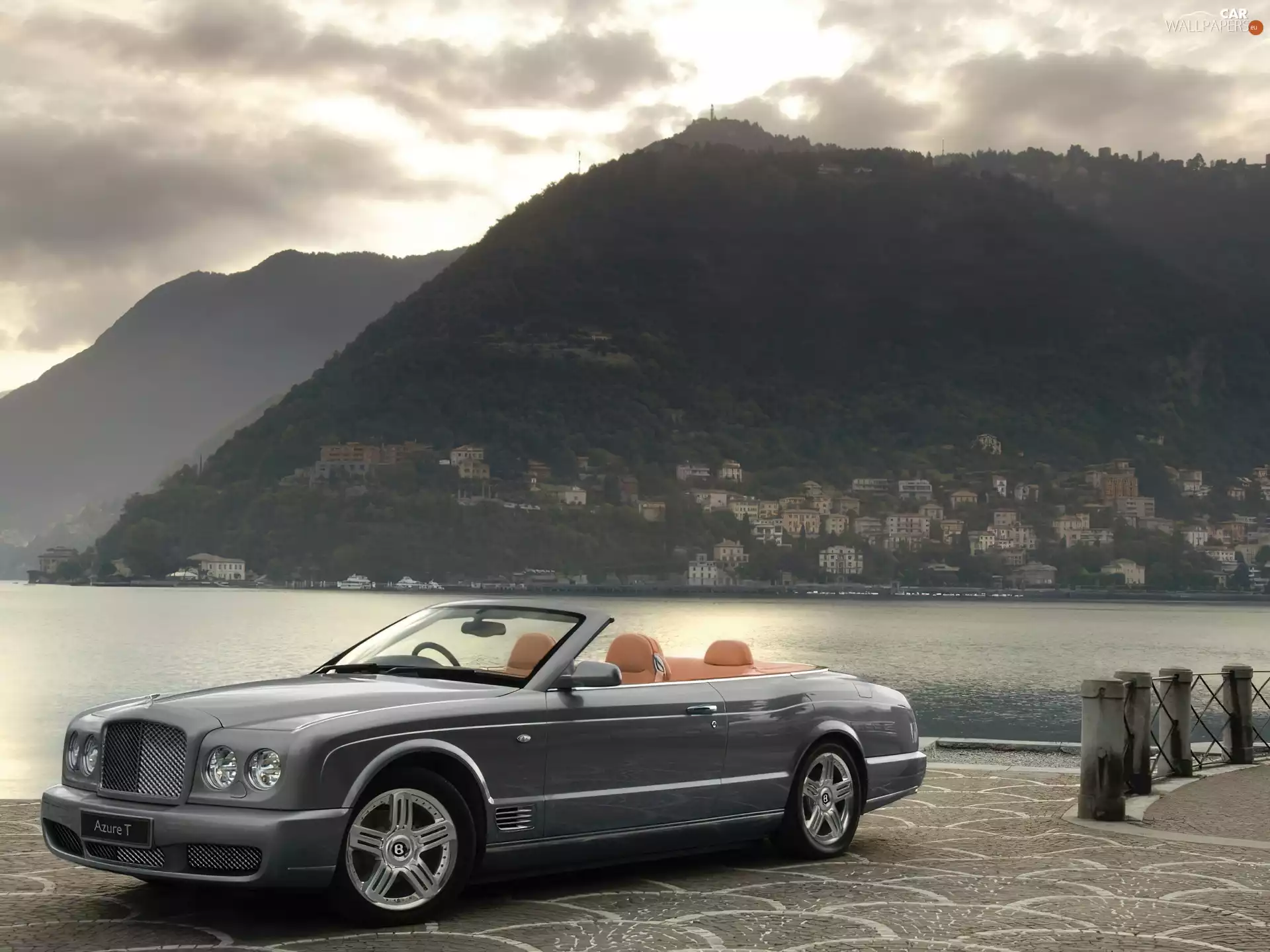 silver, open, the roof, Bentley Azure