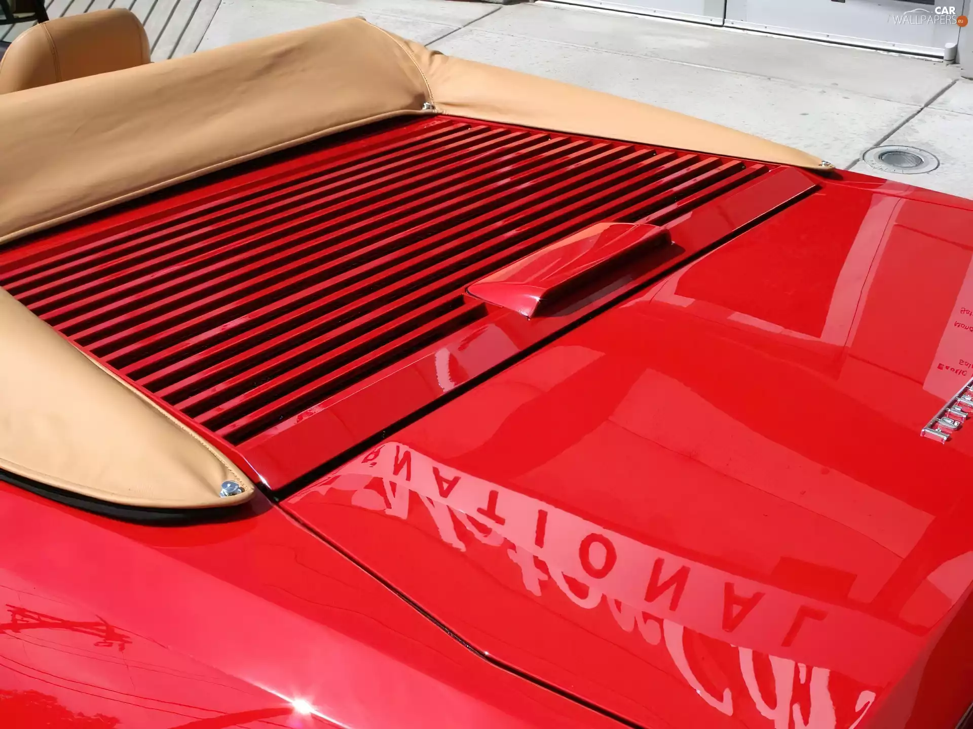 the roof, Ferrari Mondial, Folded