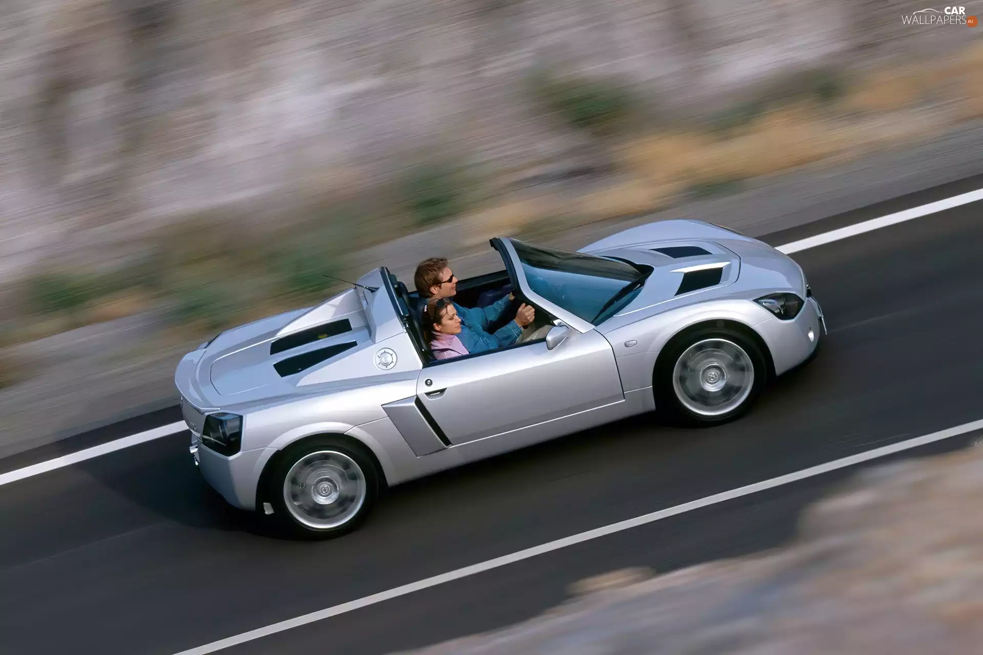 Opel Speedster, open roof