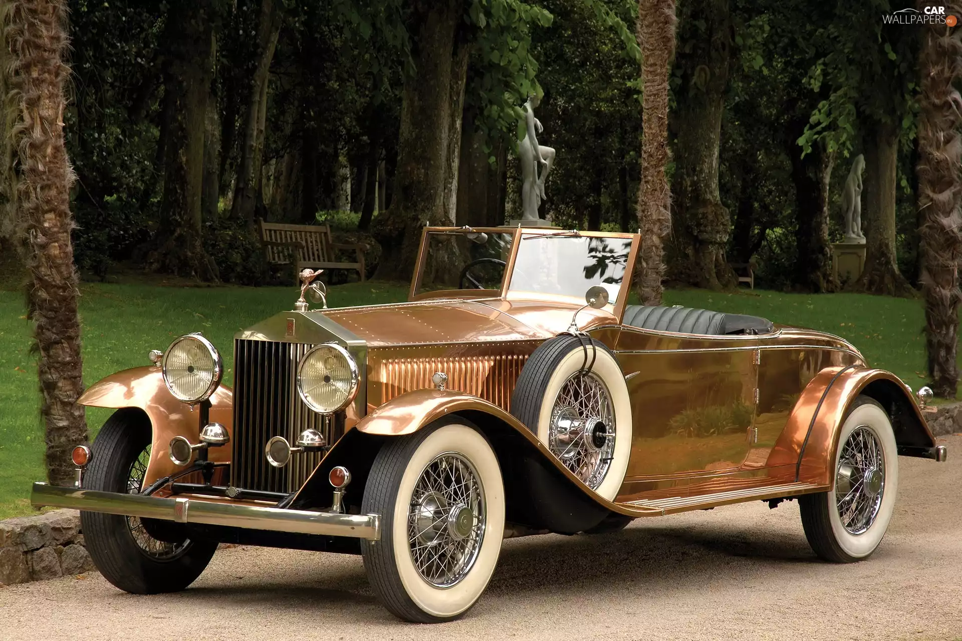 Rolls- Royce, Old car, Golden