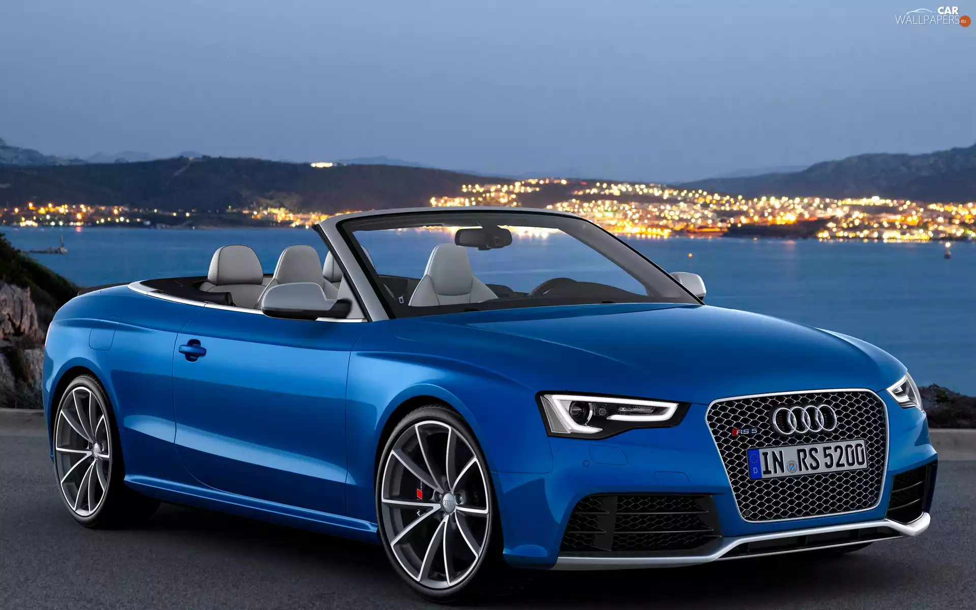 Audi, Cabriolet, blue, RS5