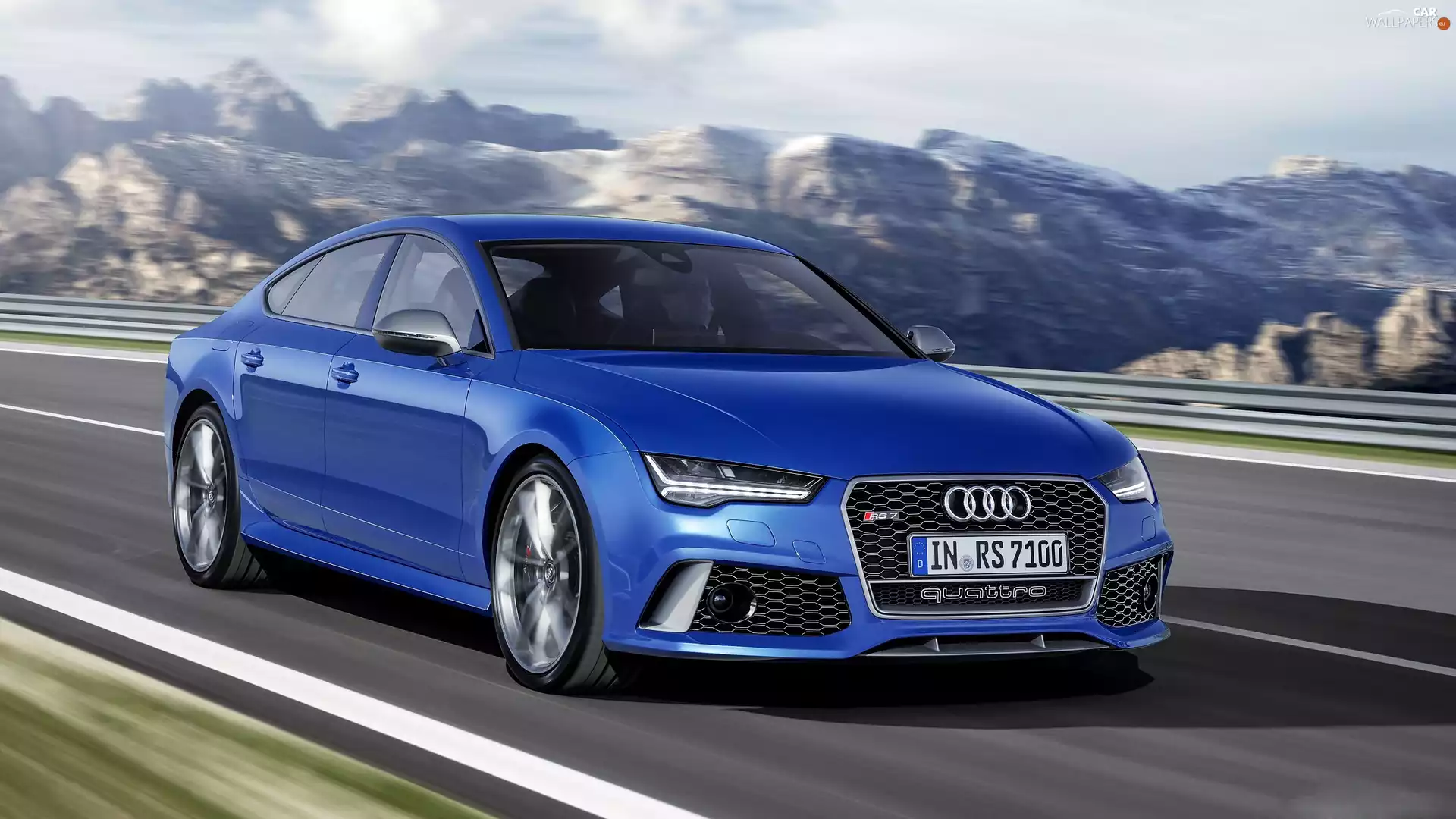 Audi, Way, Mountains, RS7