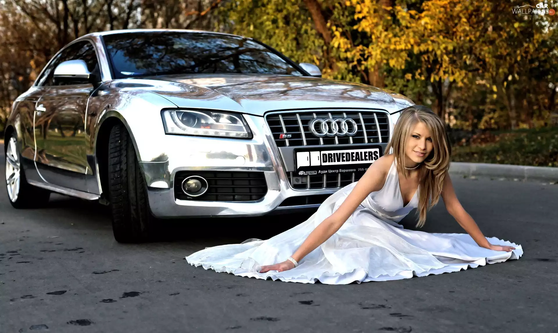 Audi S5, Beauty, Women, chrome