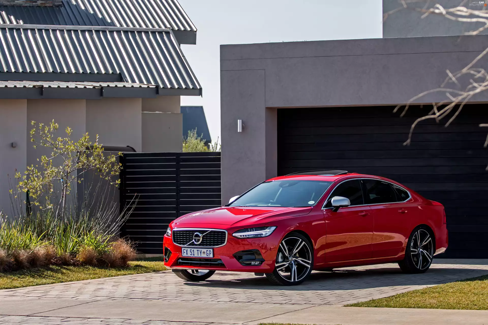 2017, Red, Volvo S90 R-Design D5