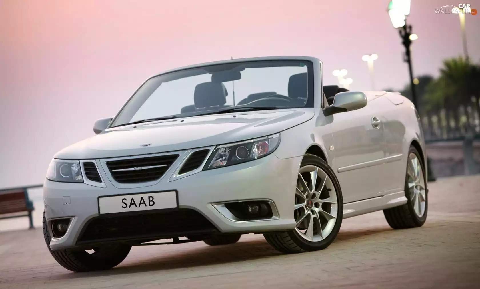 White, Mask, bumper, Saab 9-3