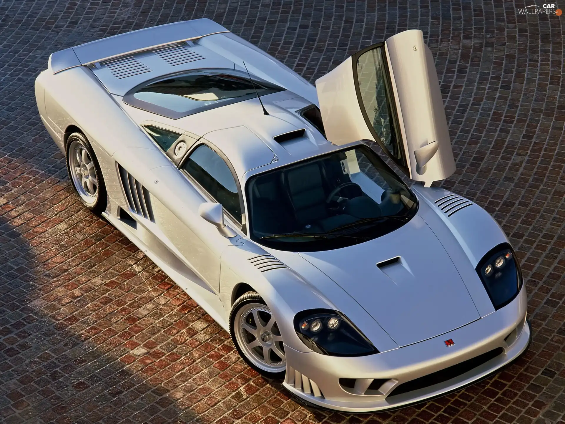 aerial, silver, Saleen S7