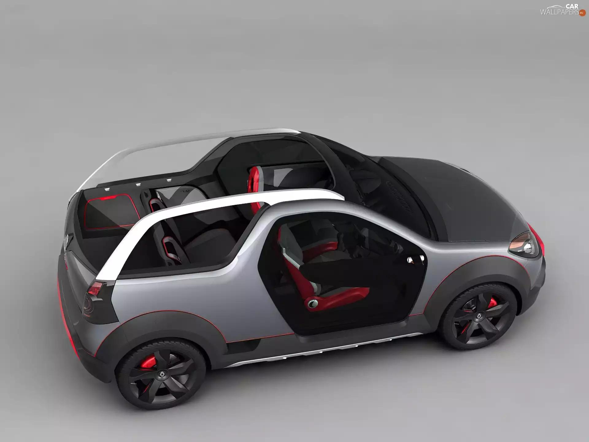 the roof, Renault Sand Up, opened