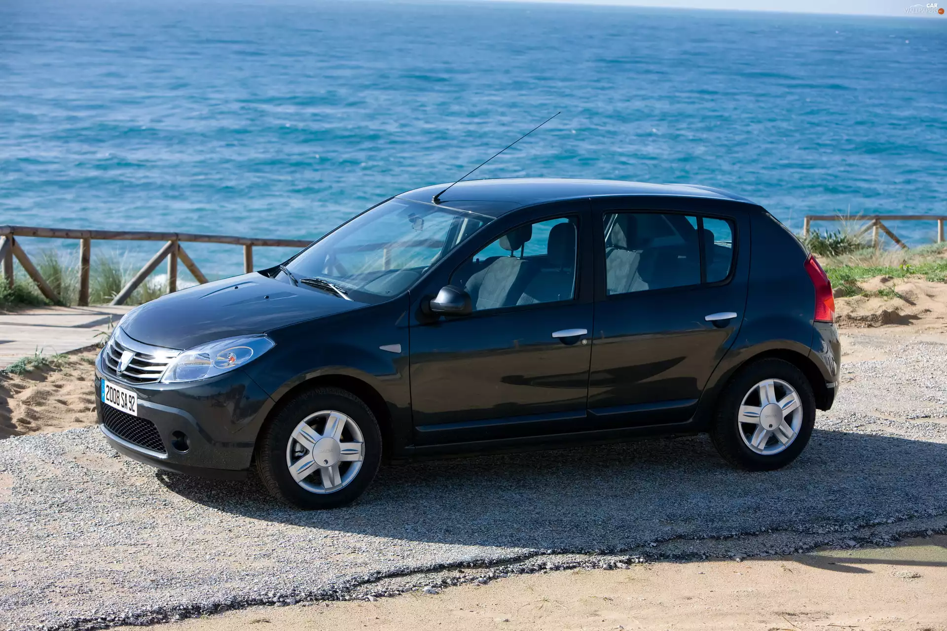 sea, black, Dacia Sandero