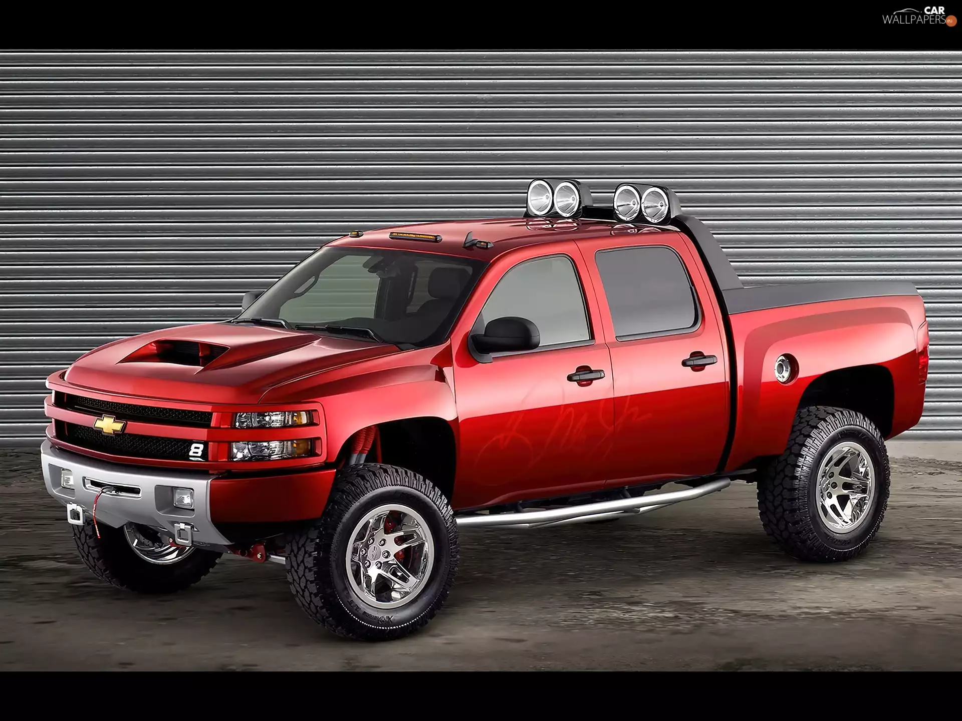 hoist, Chevrolet Silverado, searchlights