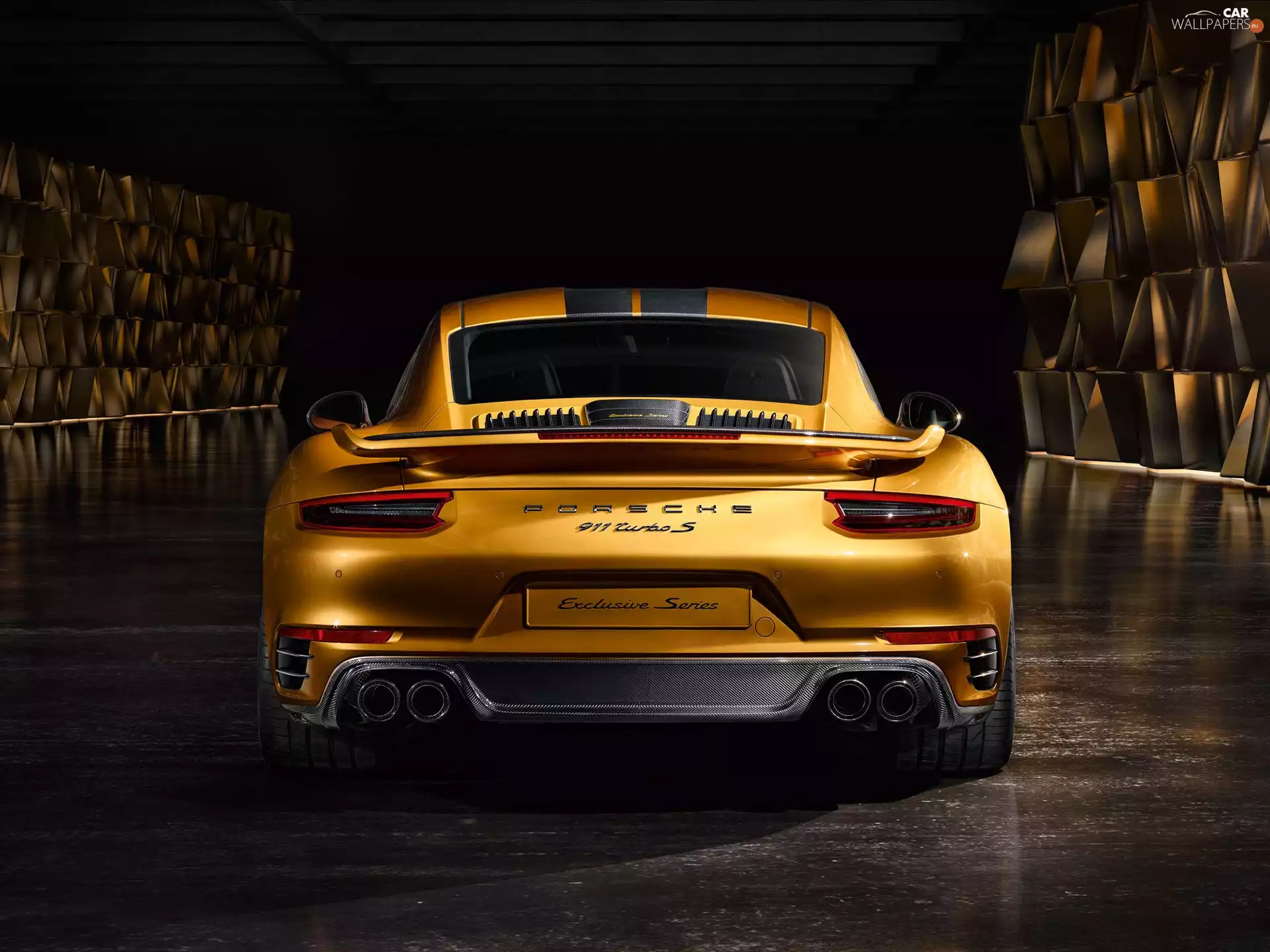 Back, Golden, Porsche 911 Turbo S Exclusive Series
