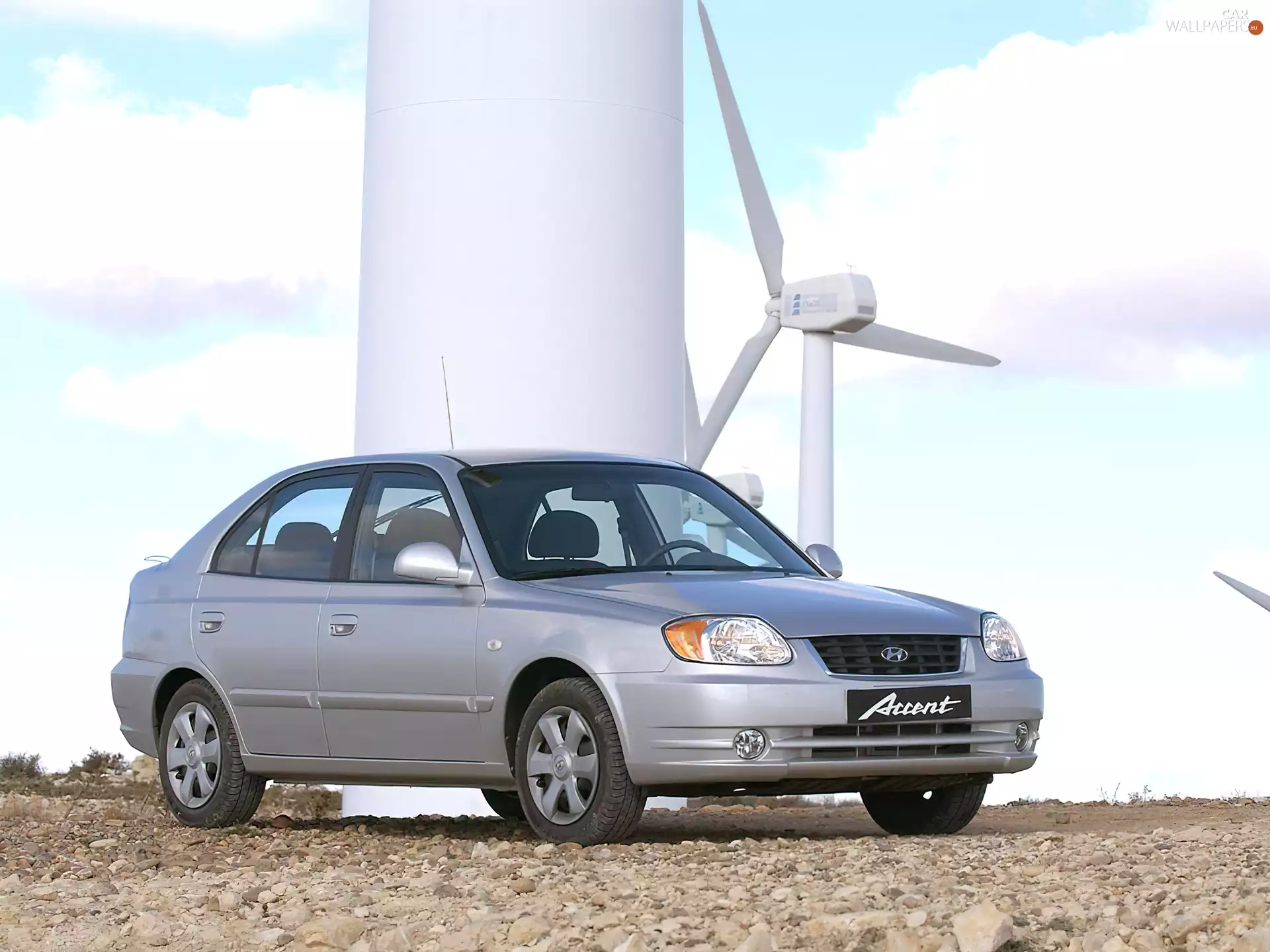 silver, Hyundai Accent