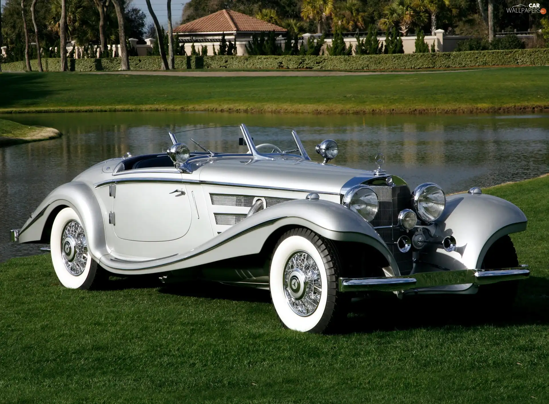 Cabriolet, Mercedes Benz 500K, silver