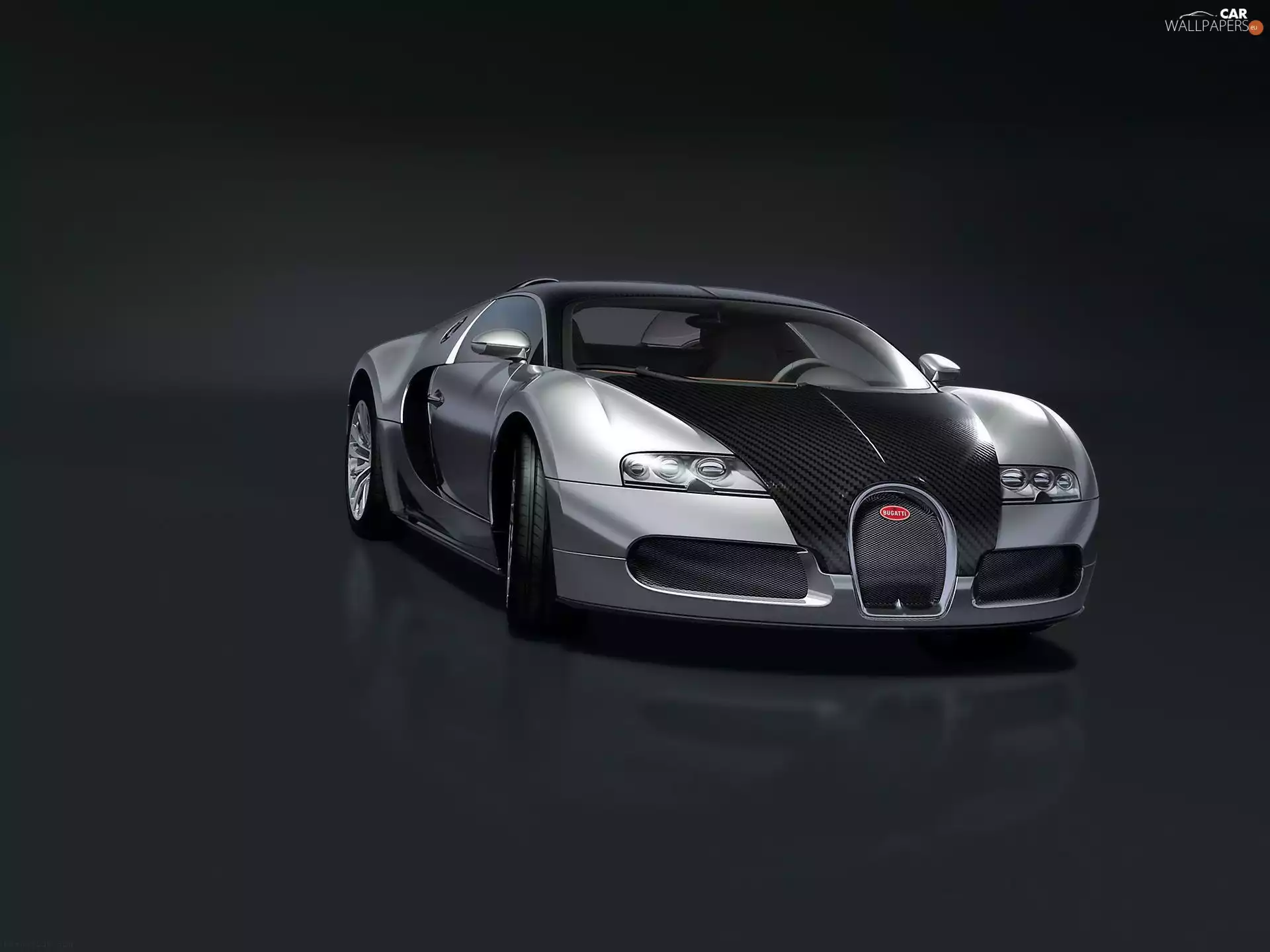 Bugatti Veyron, black, Silver