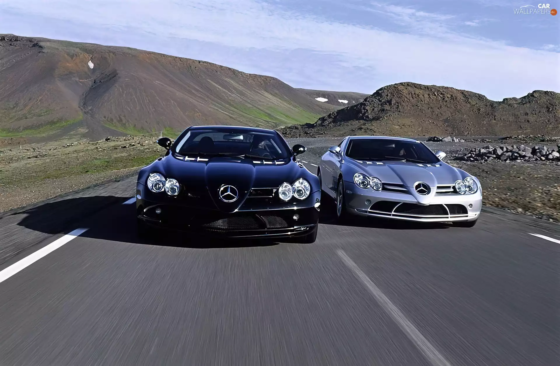 Mercedesy SLR, Black, silver