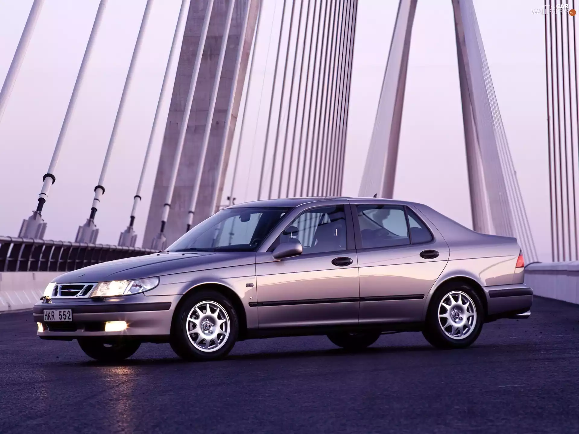 bridge, silver, Saab 9-5