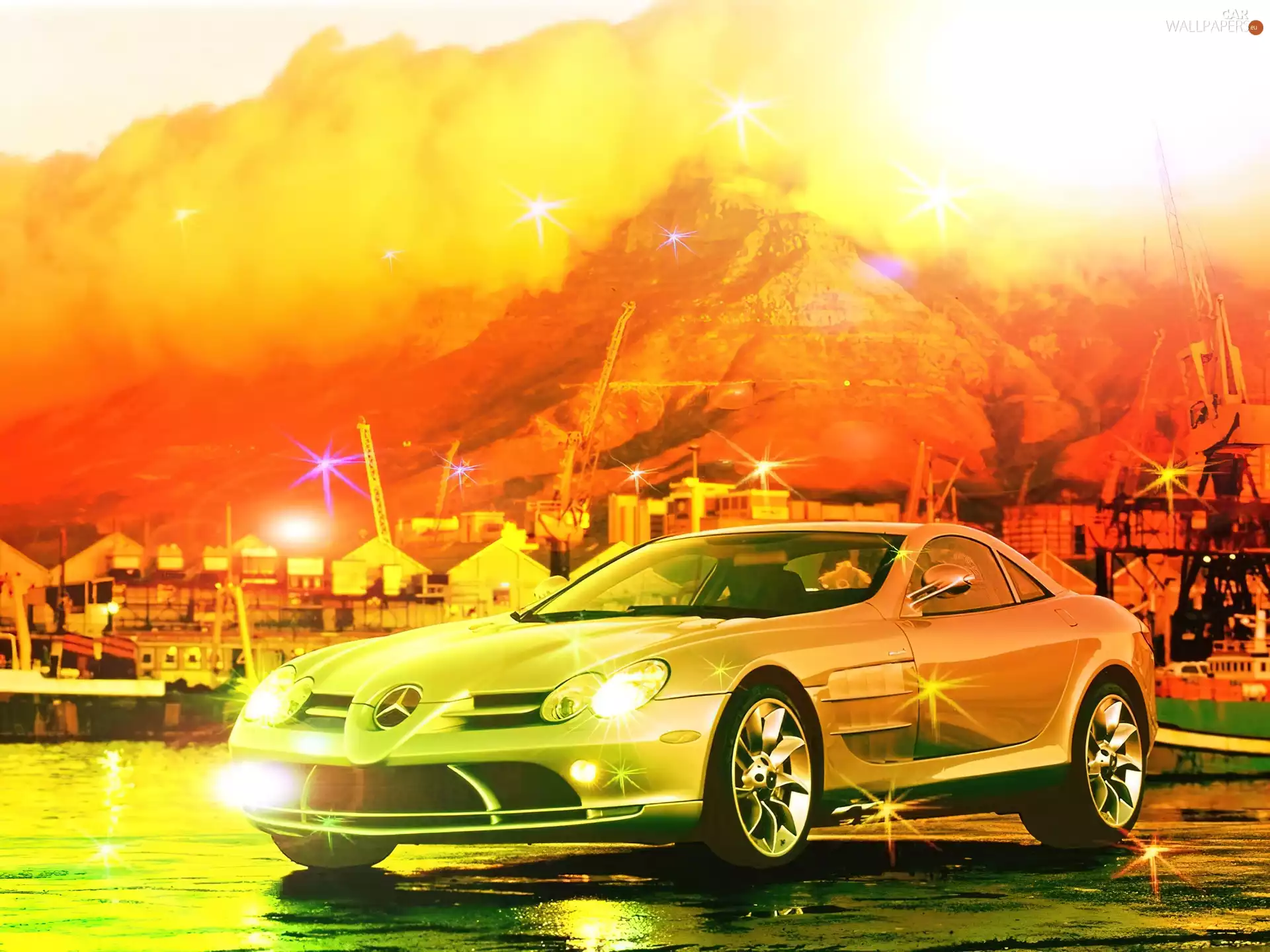 silver, Mercedes SLR