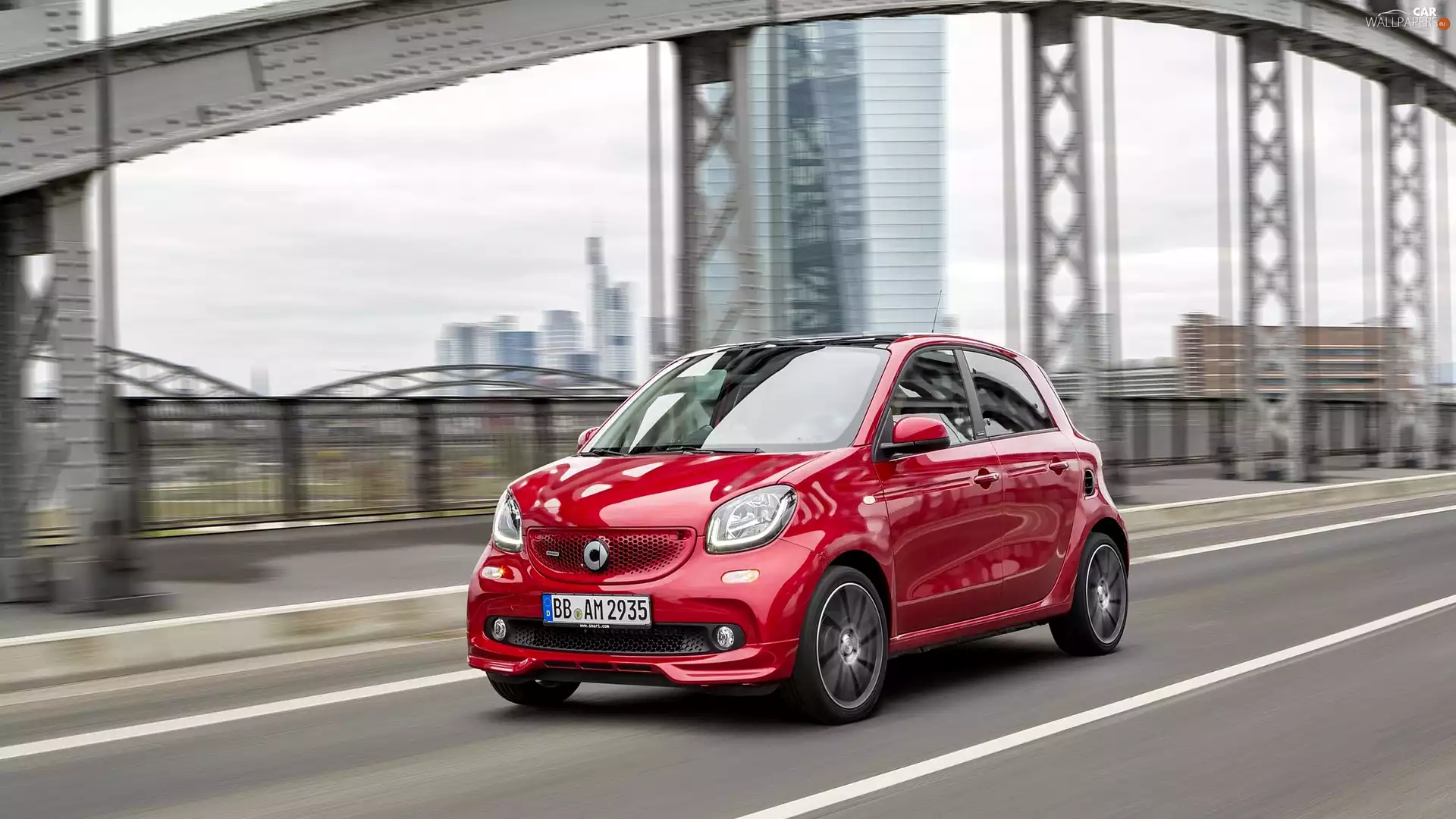 Red, 2017, Street, Smart Forfour Brabus