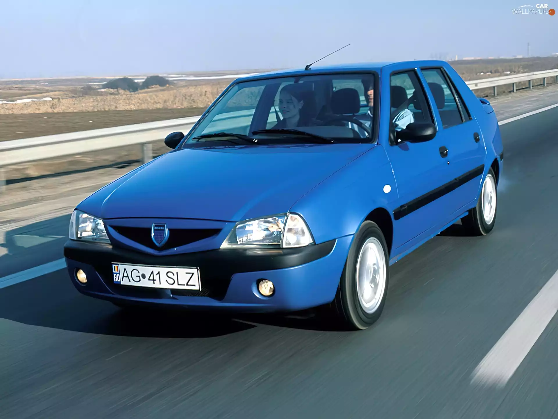 Sedan, Blue, Dacia Solenza