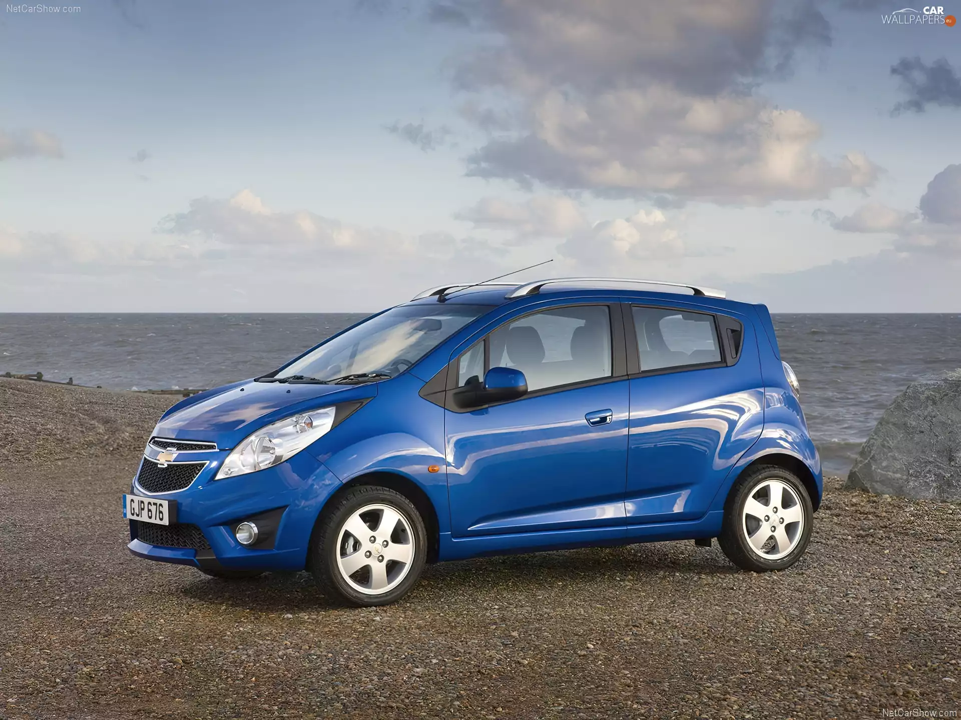 Coast, blue, Chevrolet Spark