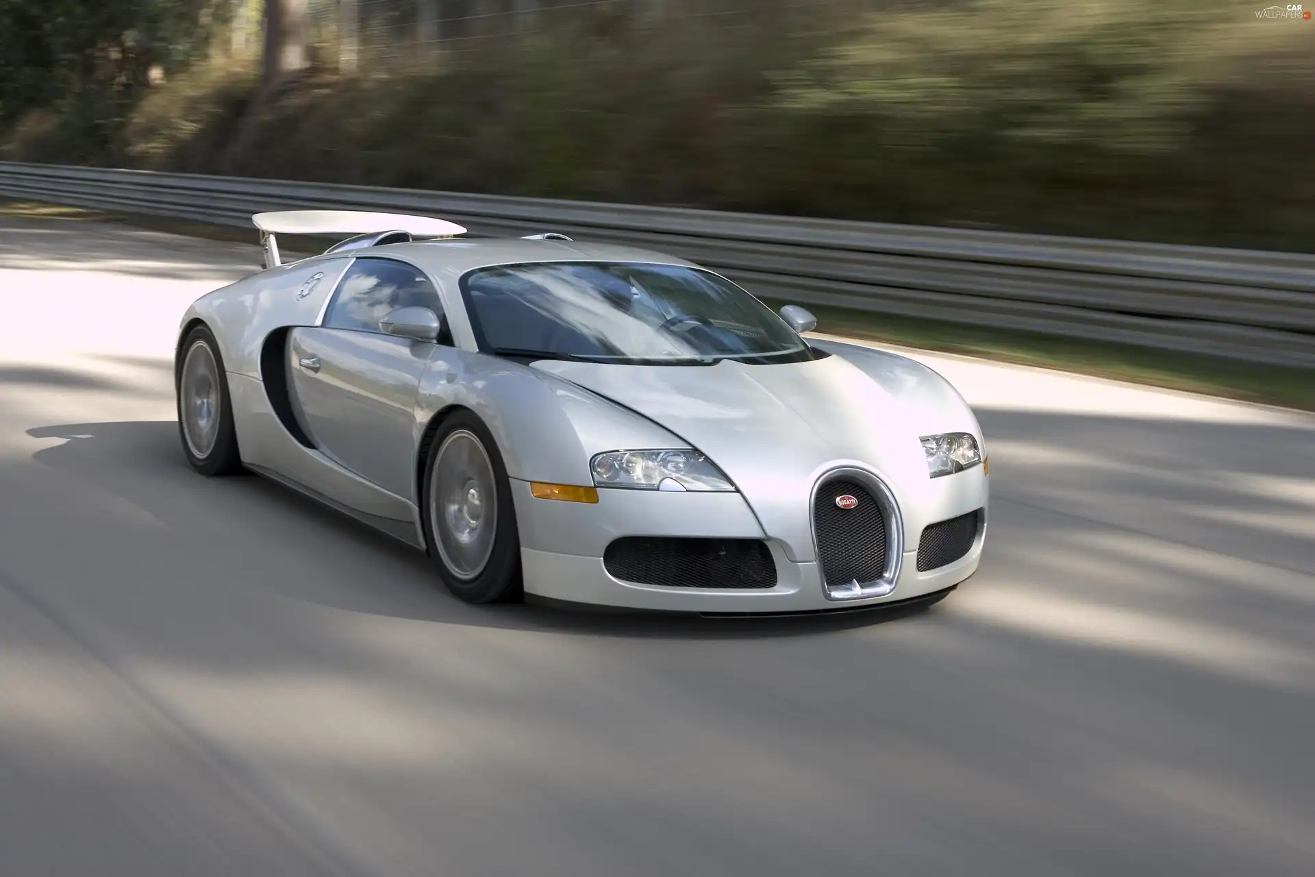 silver, full, speed, Veyron