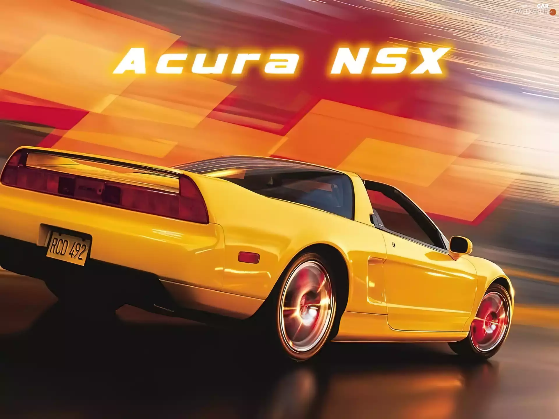 Back, speed, wheel, Acura NSX