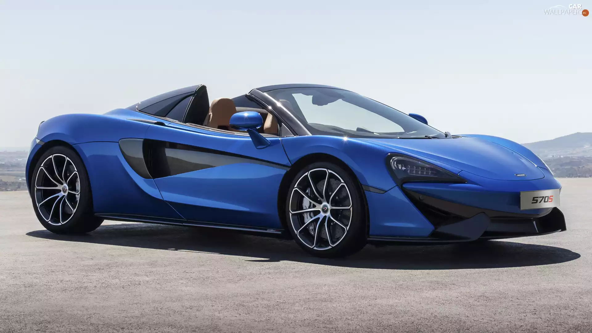 blue, McLaren 570S Spider