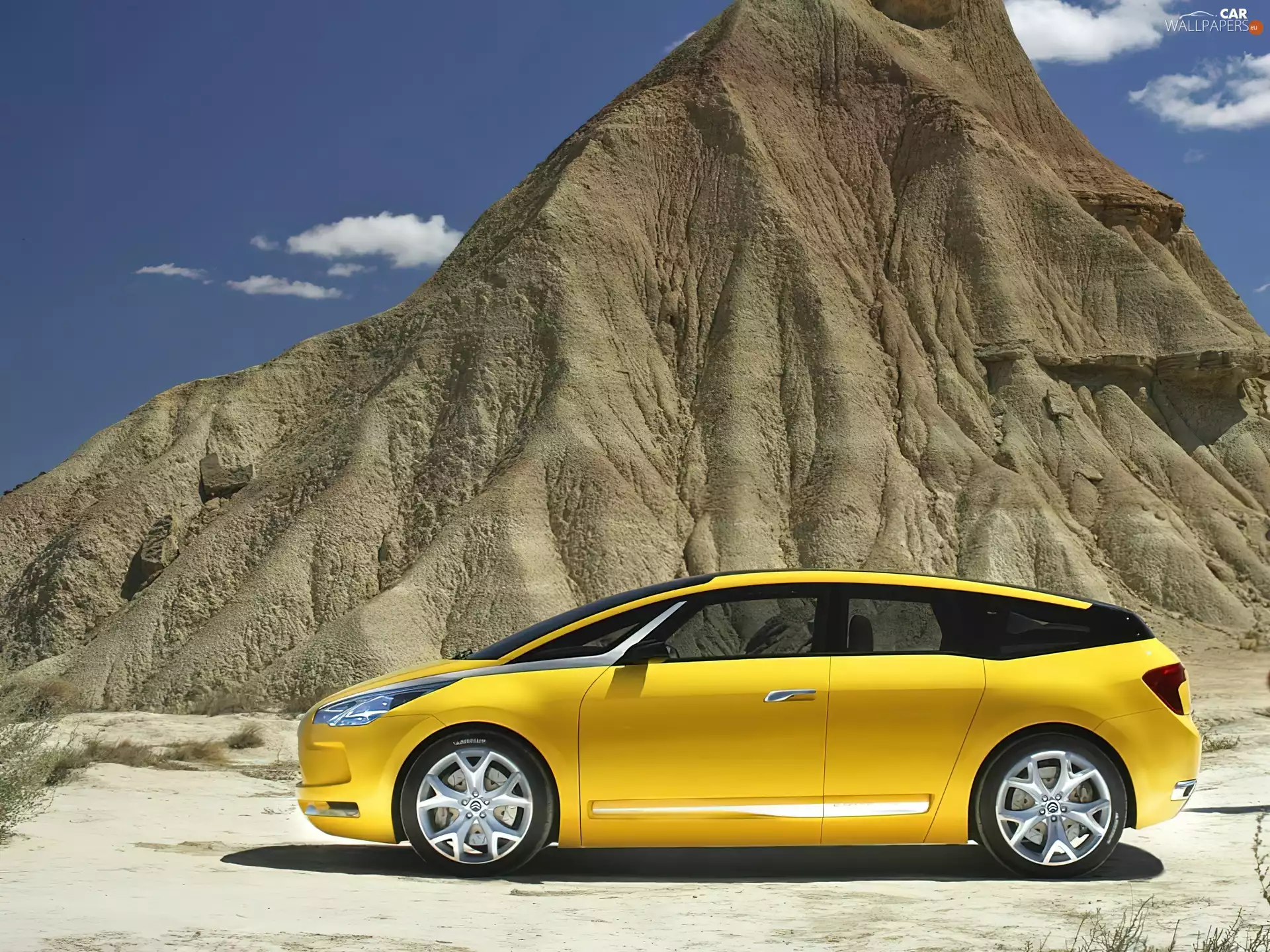 Left, Citroen C-Sportlounge, mountains, side