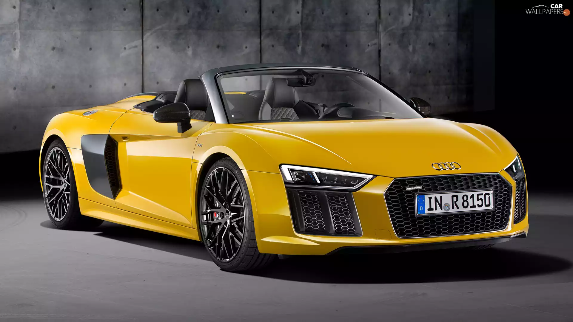 Yellow, Audi R8 Spyder