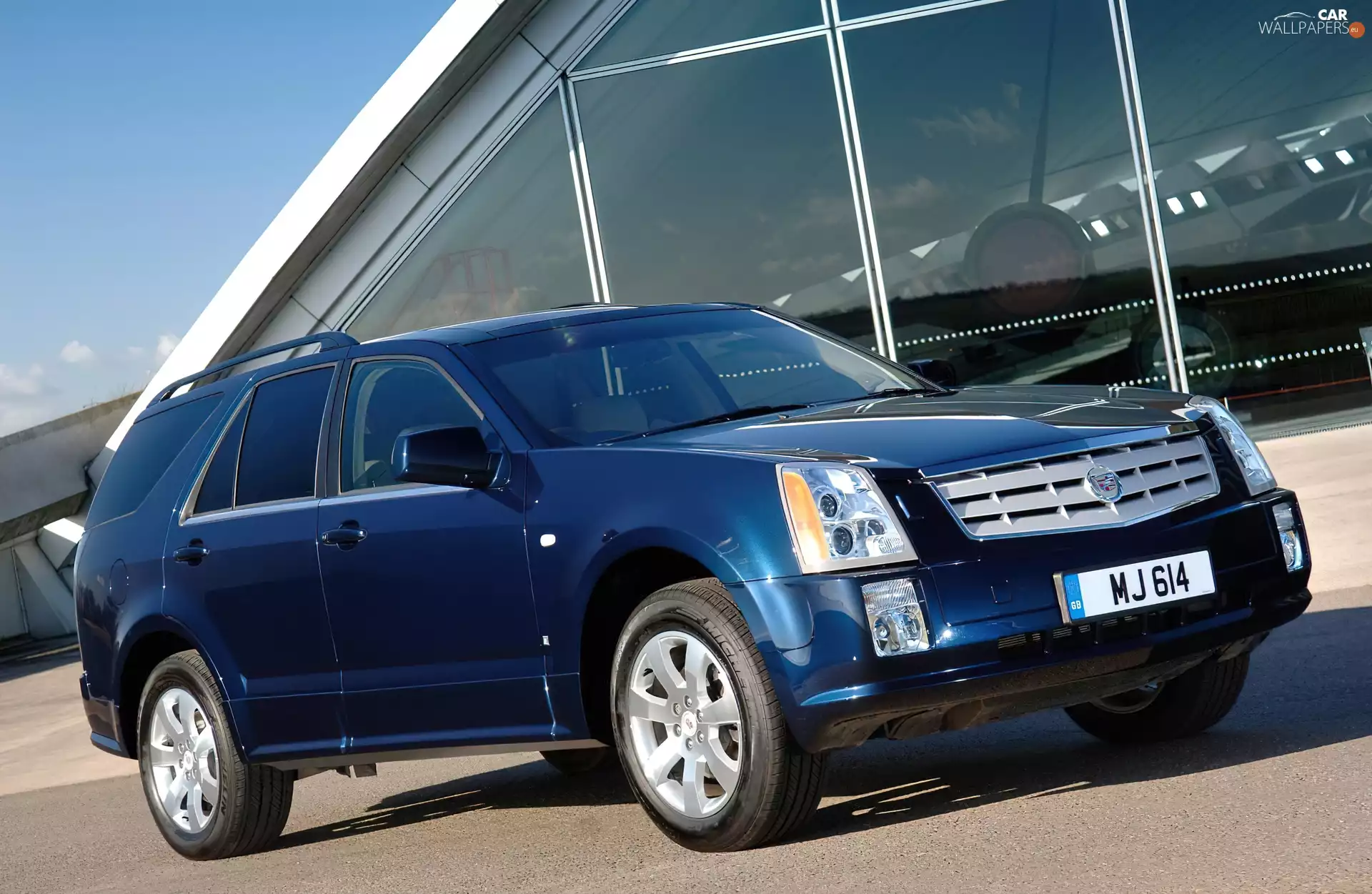 SUV, blue, Cadillac SRX