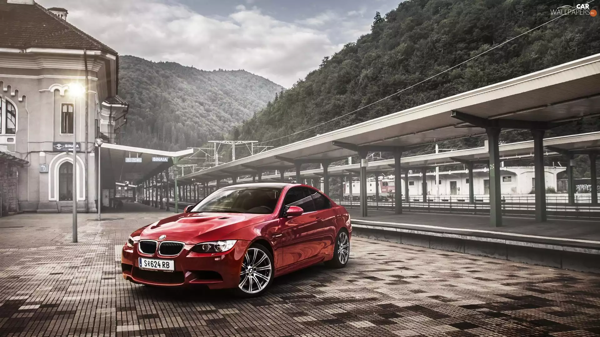 railway, platform, coupe, station, BMW 3